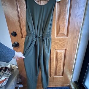 Target Dark Green Sleeveless Jumpsuit